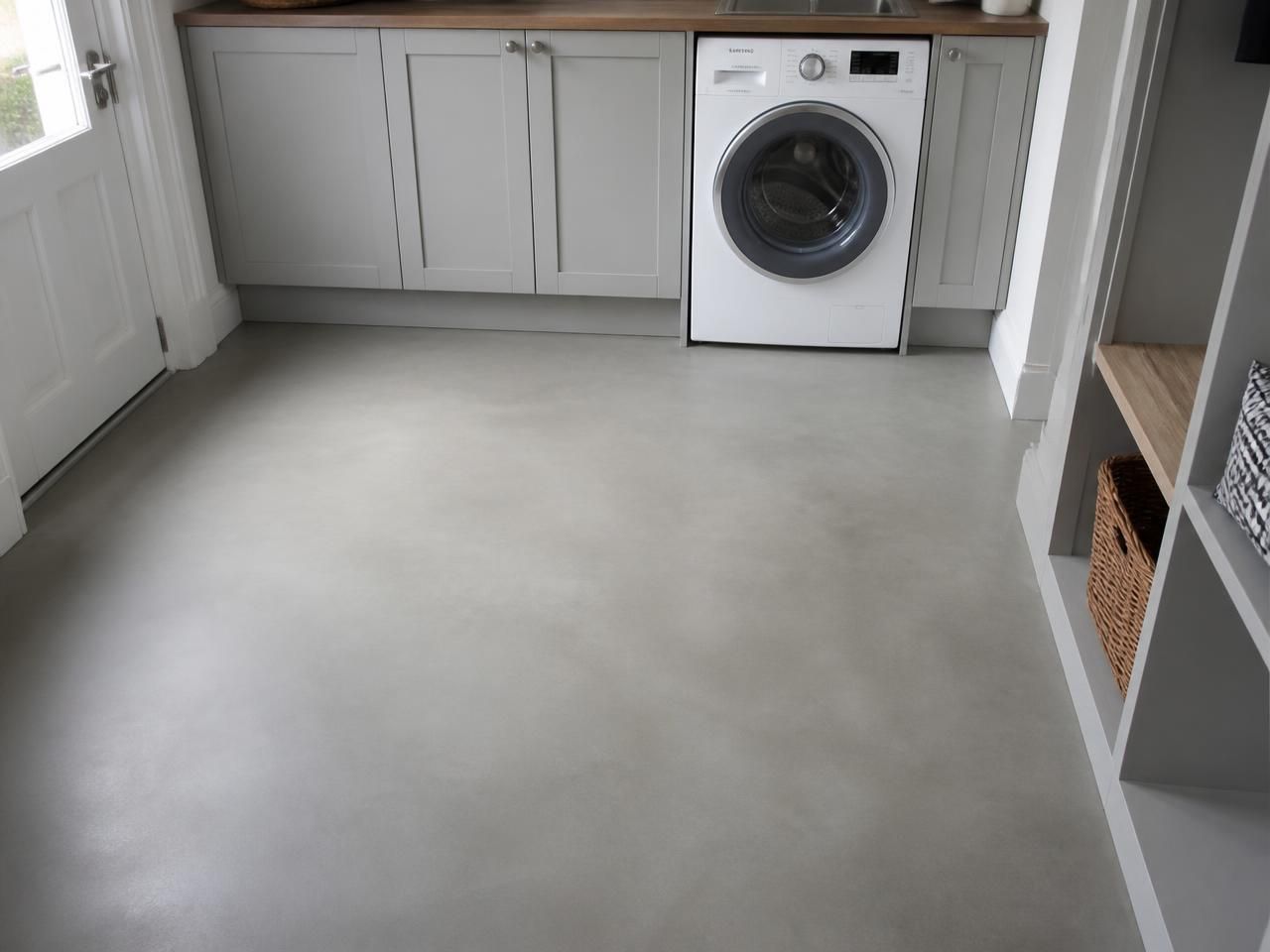 Honey Ceramic Kitchen Wall Tiles 100x300mm laid in a utility boot room, installed in 100x300mm